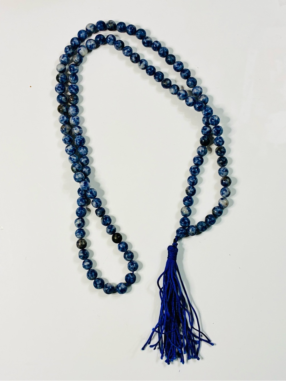 Stunning BL & WH Natural Stone Beaded Tassel Necklace Casual Everyday Elegant - Picture 11 of 13